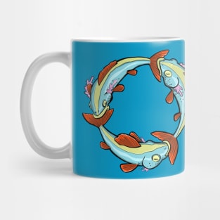 Three fishes in circle Mug